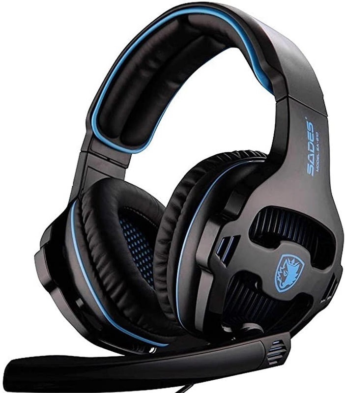 фото Навушники з мікрофоном Sades SA-726 Ppower Black/Blue (SA726BLJ)