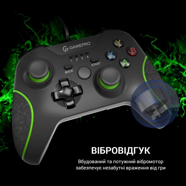 Геймпад GamePro MG450B Black/Green