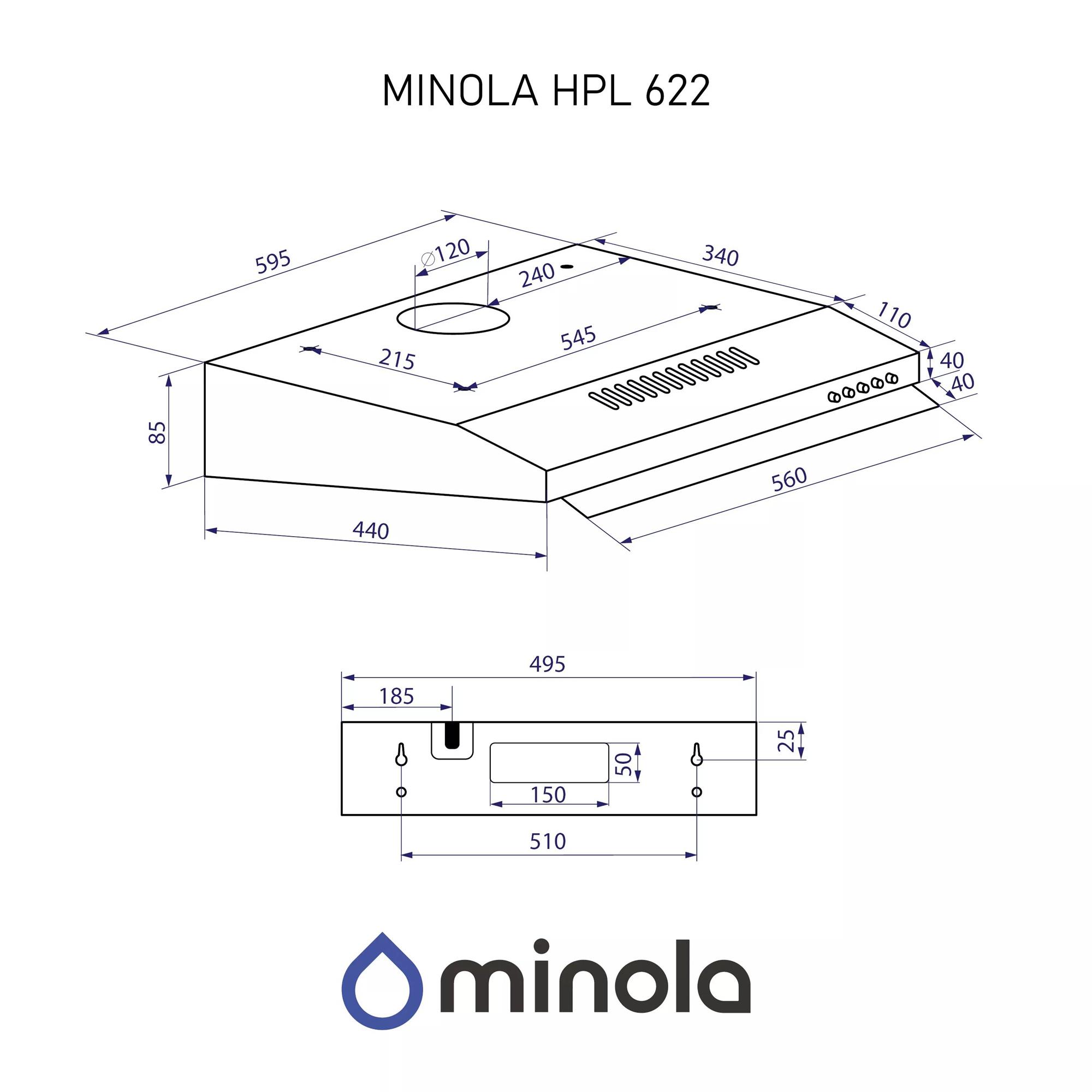 Вытяжка Minola HPL 622 I Вытяжка Minola HPL 622 I