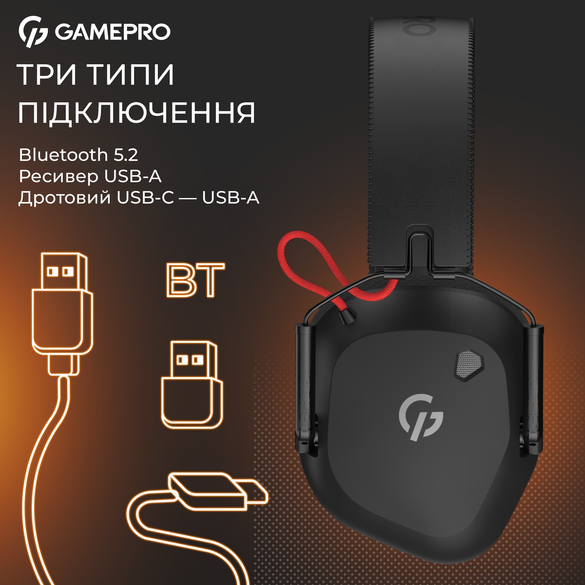 Гарнитура GamePro Genesis Mercury Pro Black (HSW120B) Гарнитура GamePro Genesis Mercury Pro Black (HSW120B)