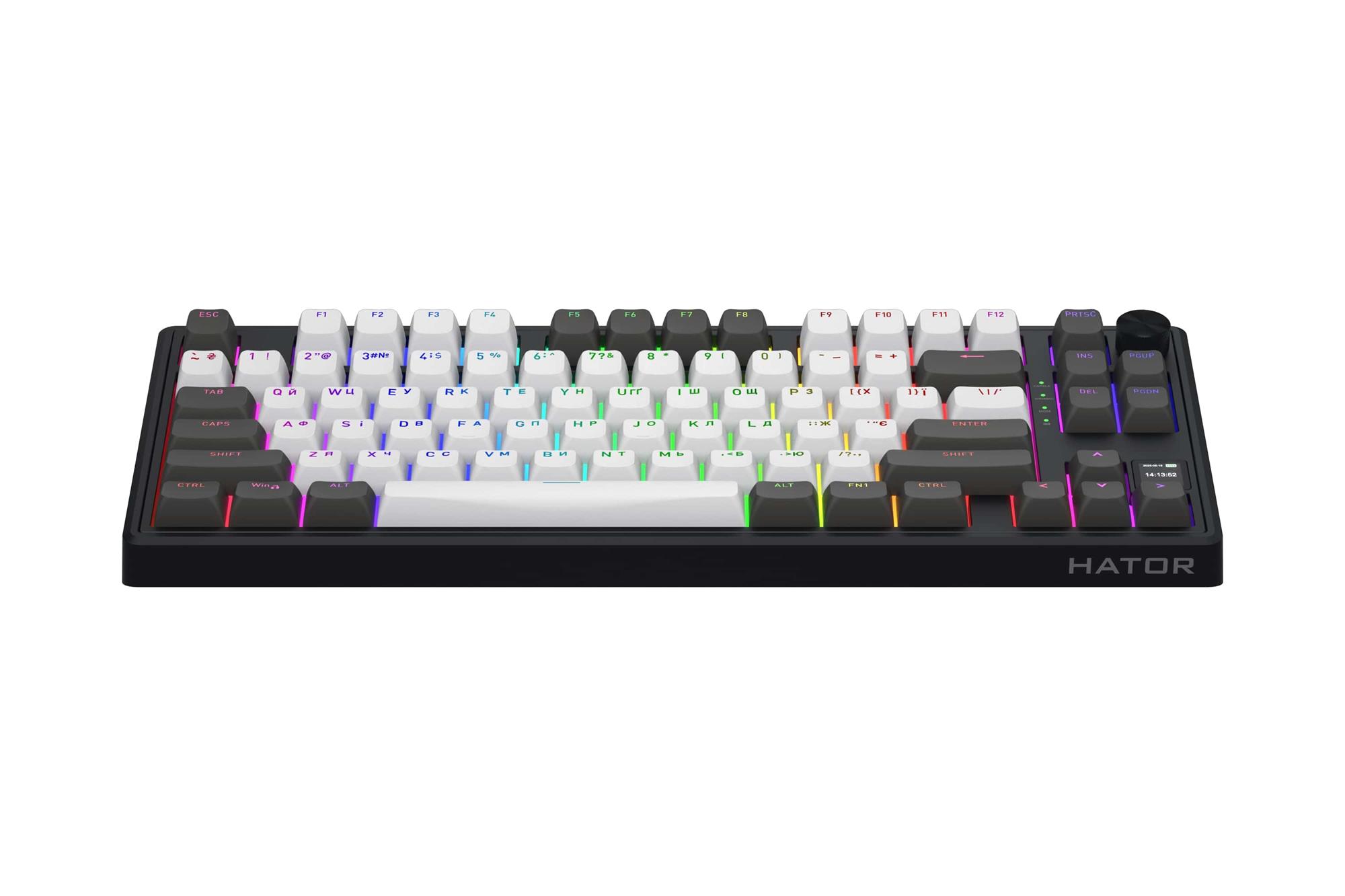 Клавіатура Hator Skyfall 80 Pro Wireless механічна сірий/чорний