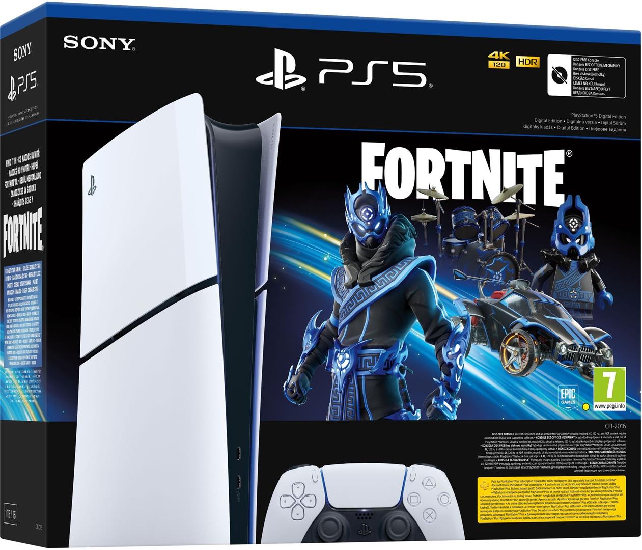 Ігрова приставка Sony PlayStation 5 Slim Digital Edition (Fortnite Cobalt Star Bundle) (1000045170)