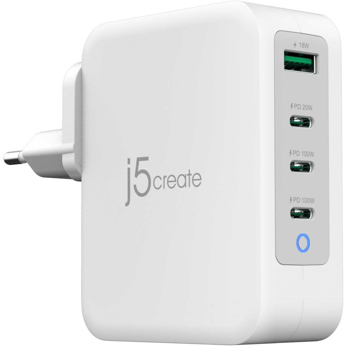 Мережевий зарядний пристрій J5create JUP43130E-EN 130W Білий