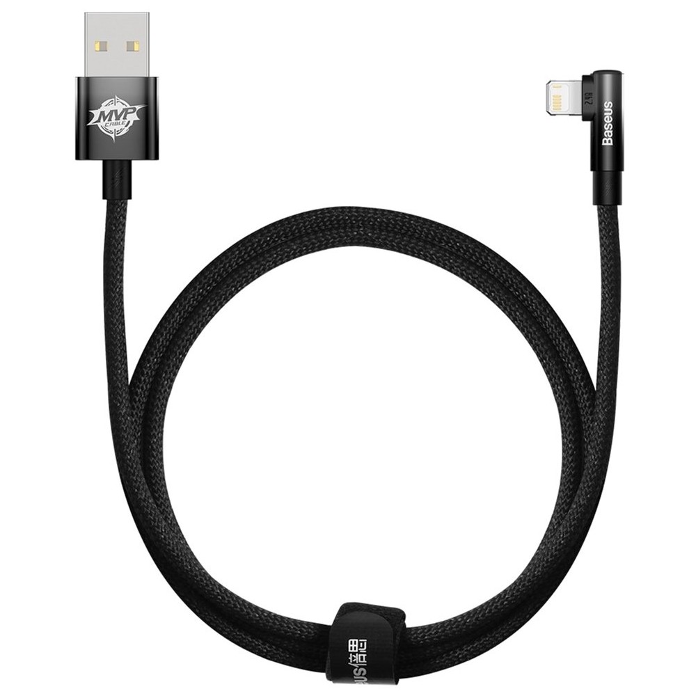 Кабель Baseus MVP 2 USB - Lightning Г-подібний Чорний