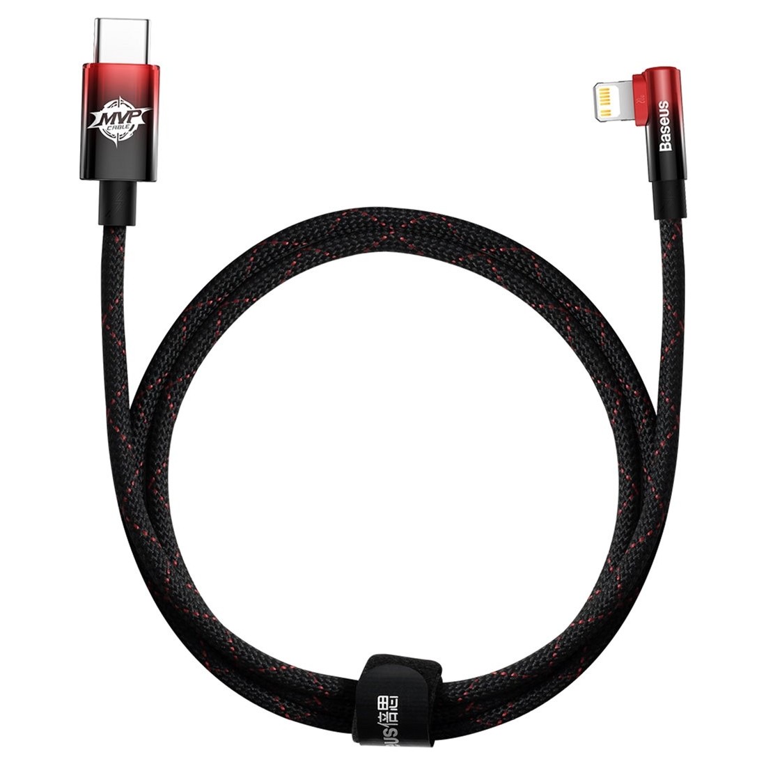 Кабель Baseus MVP 2 USB-C - Lightning Г-подібний Чорний/Червоний