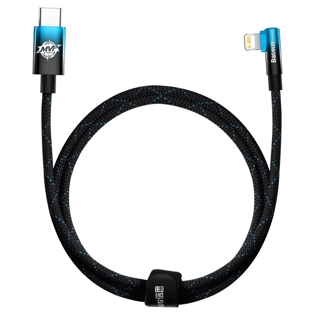 Кабель Baseus MVP 2 USB-C - Lightning Г-подібний Чорний/Синій