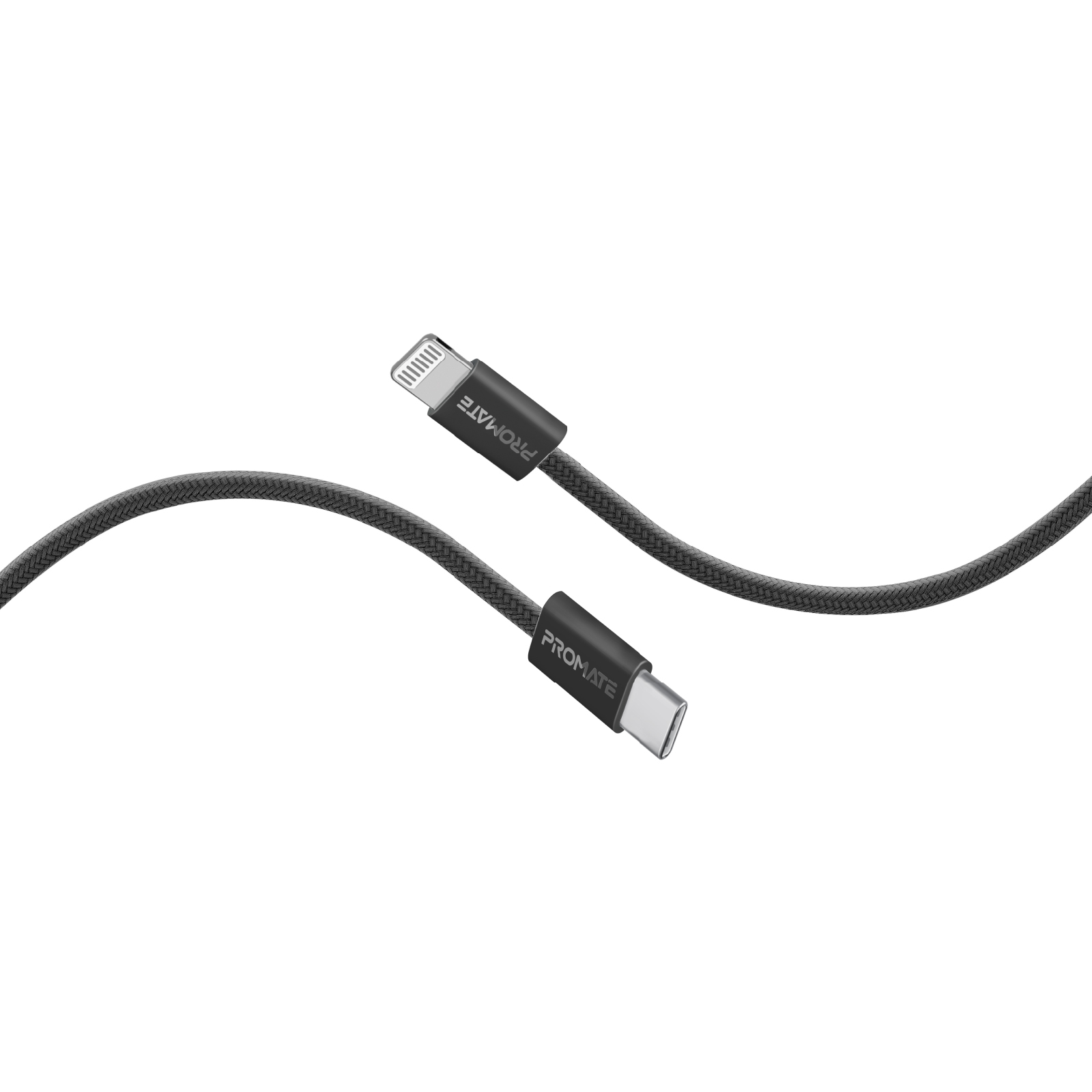 Кабель USB Promate EcoLine-Ci120 Power Delivery 27 Вт Чорний
