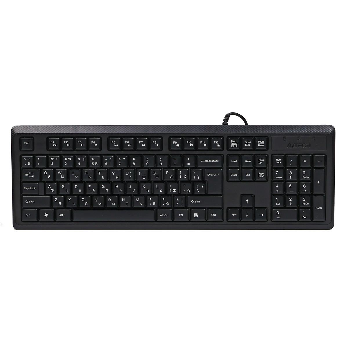 Клавіатура A4Tech KR-92 з мембранним механізмом чорна