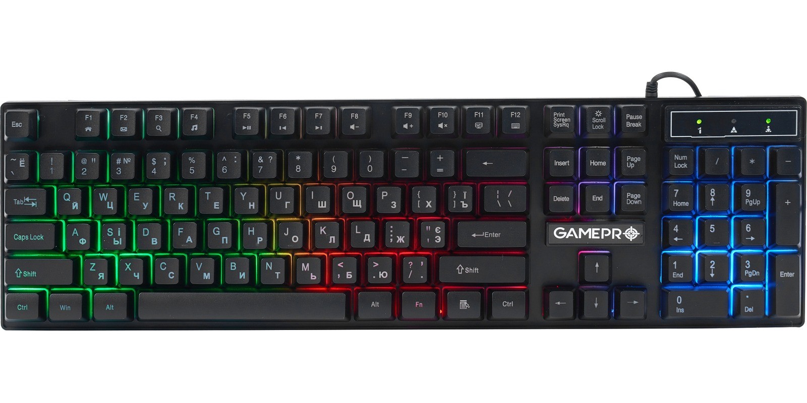 Клавіатура GamePro GK296 RGB Black 