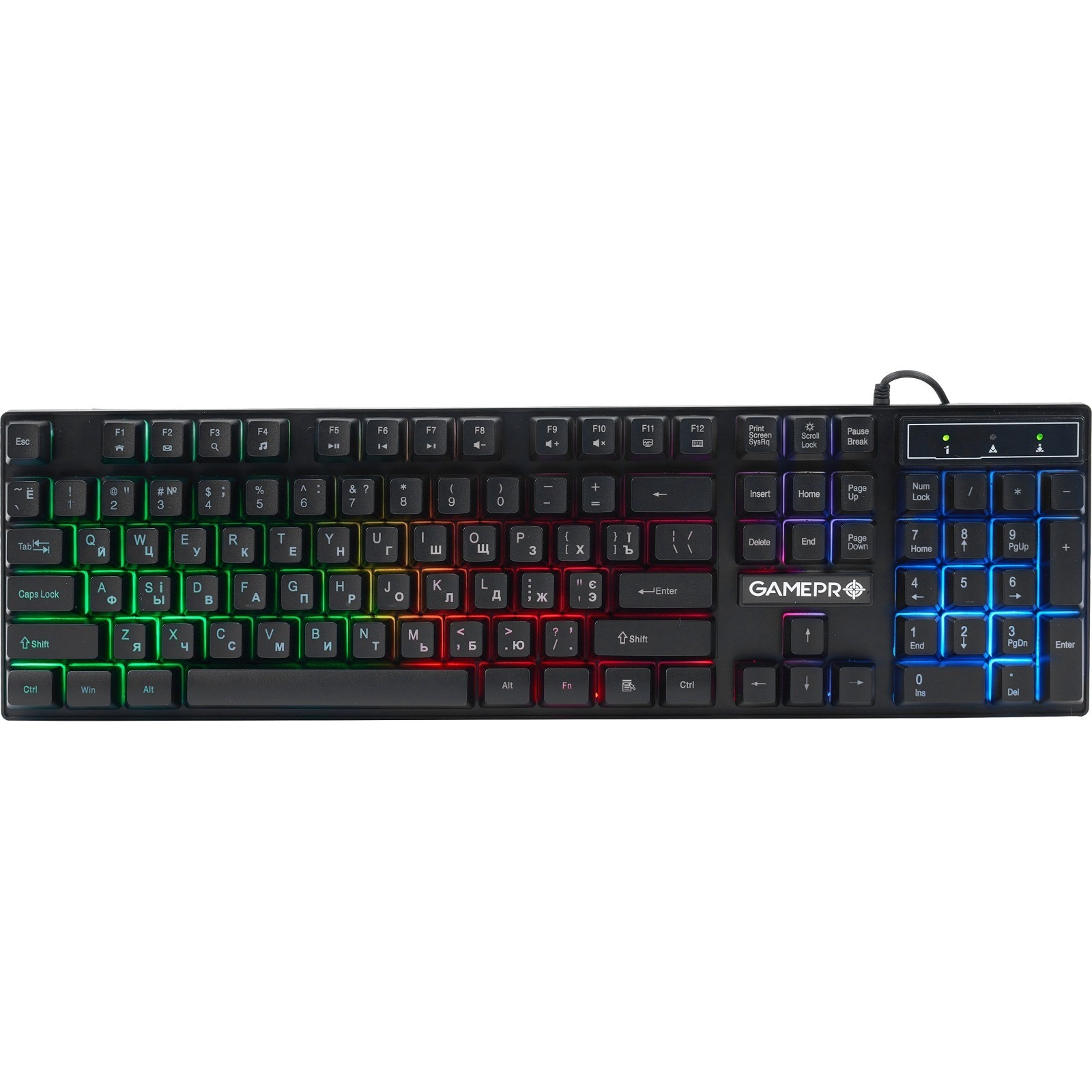 Клавіатура GamePro GK296 RGB Black 