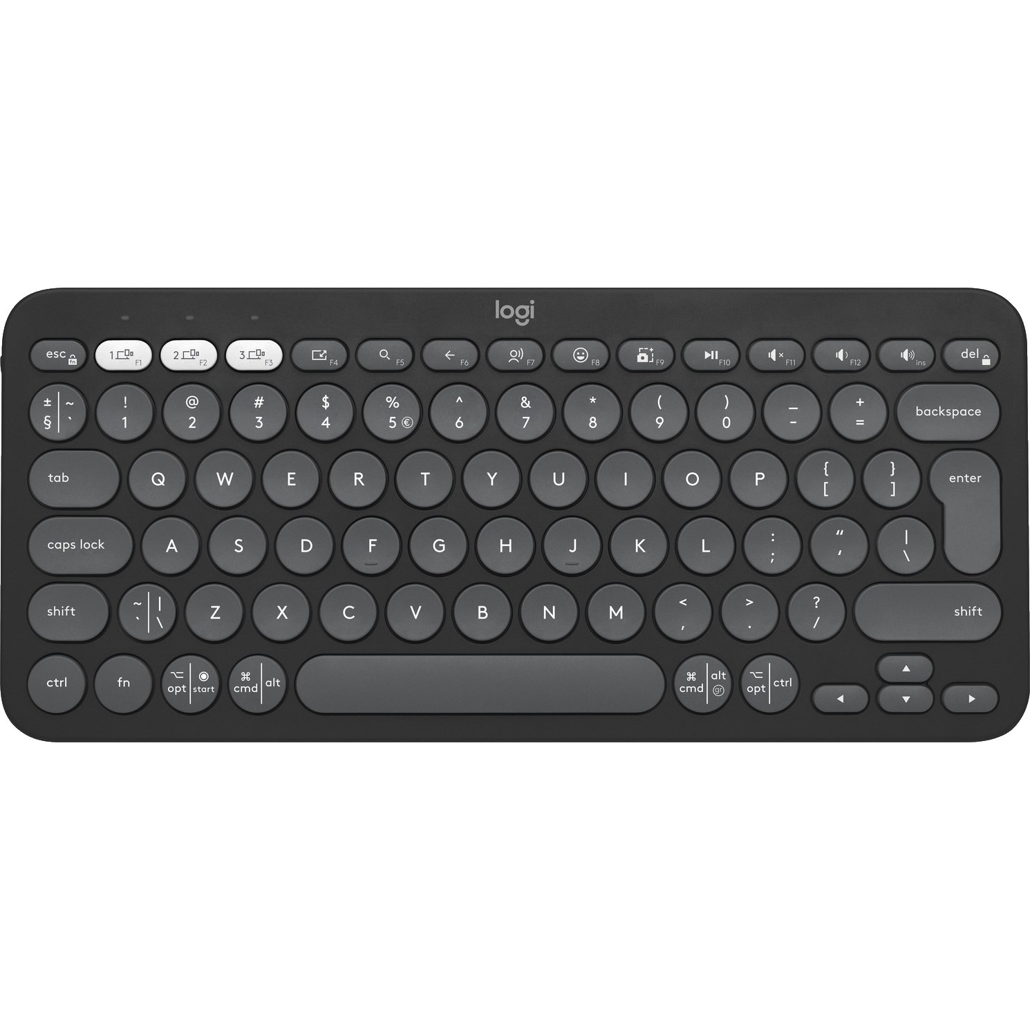 Клавiатура Logitech Pebble Keys 2 K380s Graphite (920-011851)