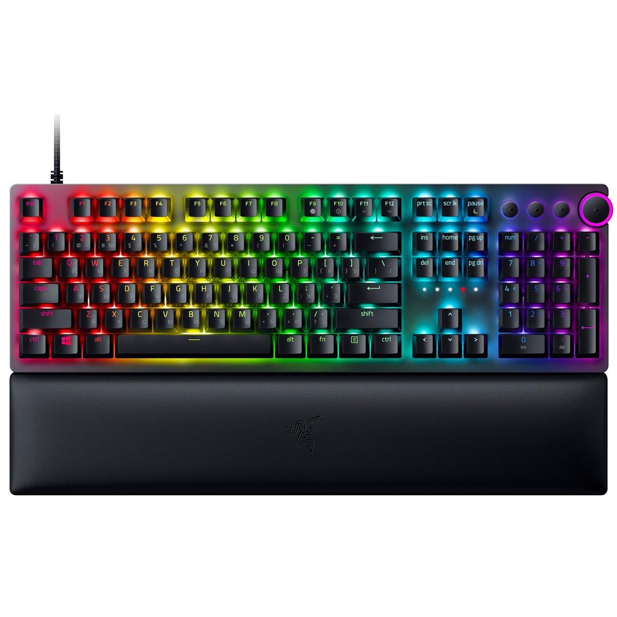 Клавіатура Razer Huntsman V2 Purple Optical Switch Black (RZ03-03931300-R3R1)