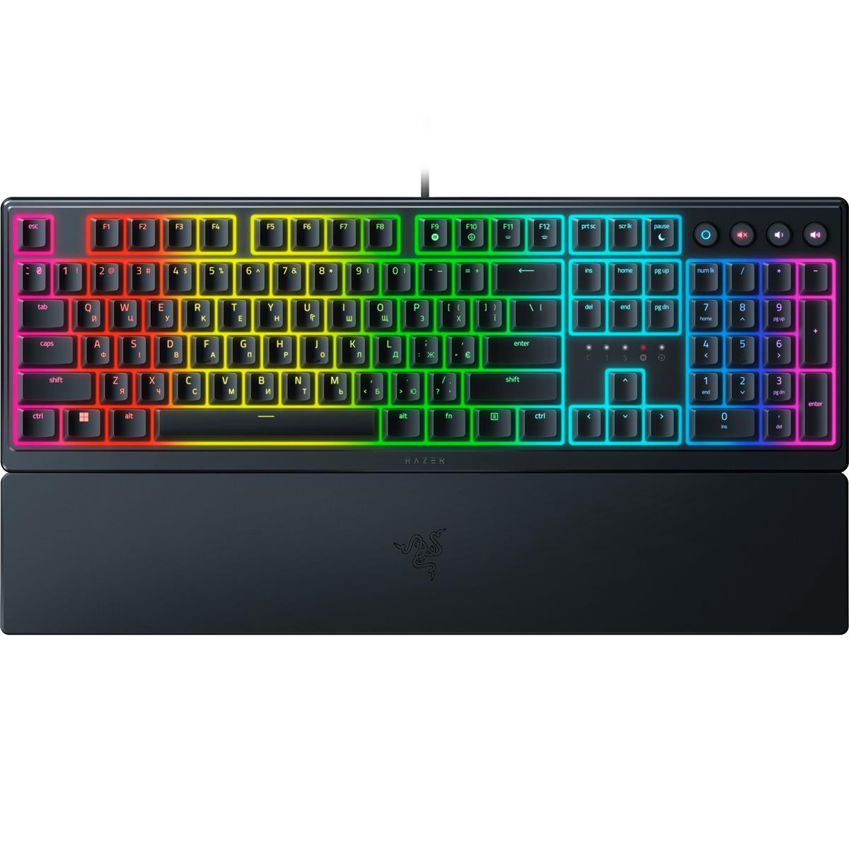 Клавiатура Razer Ornata V3 UKR Black (RZ03-04462100-R371)