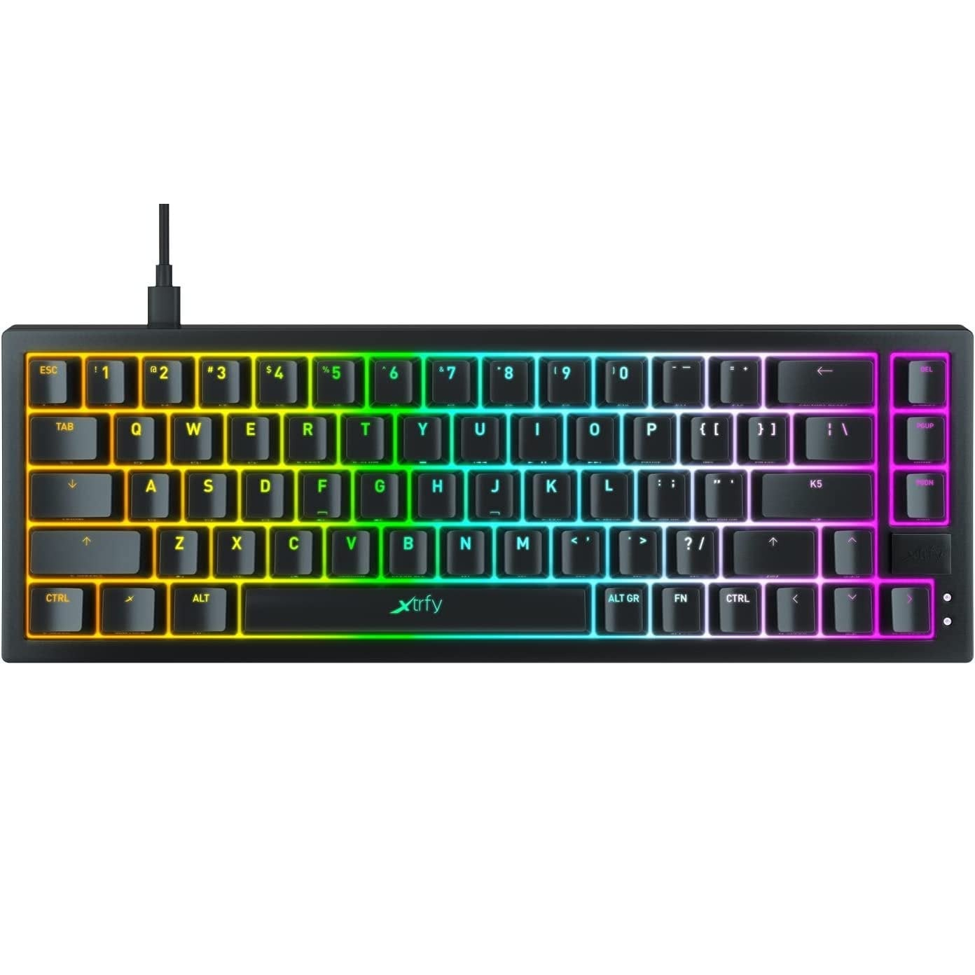 Клавіатура Xtrfy K5 RGB Kailh Red Hot-swap Black (K5-RGB-CPT-BLACK-R-UKR)