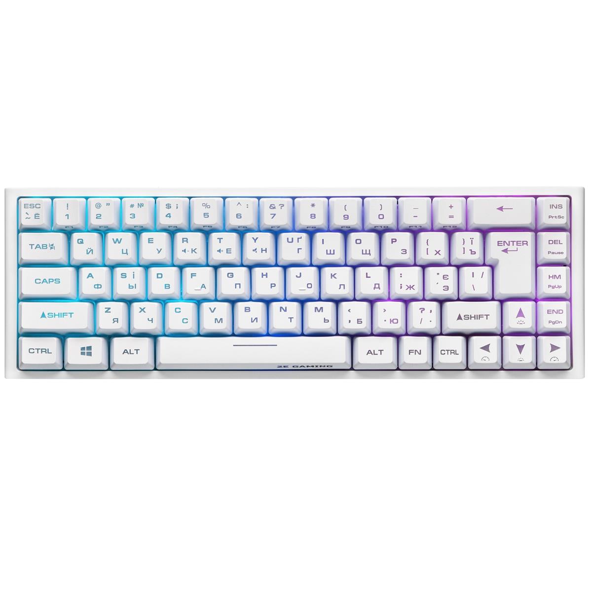 Клавіатура бездротова 2E Gaming KG360UWT RGB White (2E-KG360UWT)