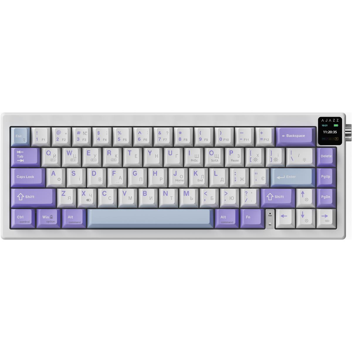 Механічна клавіатура Ajazz AK650 Flying Fish Switch Біло-фіолетова