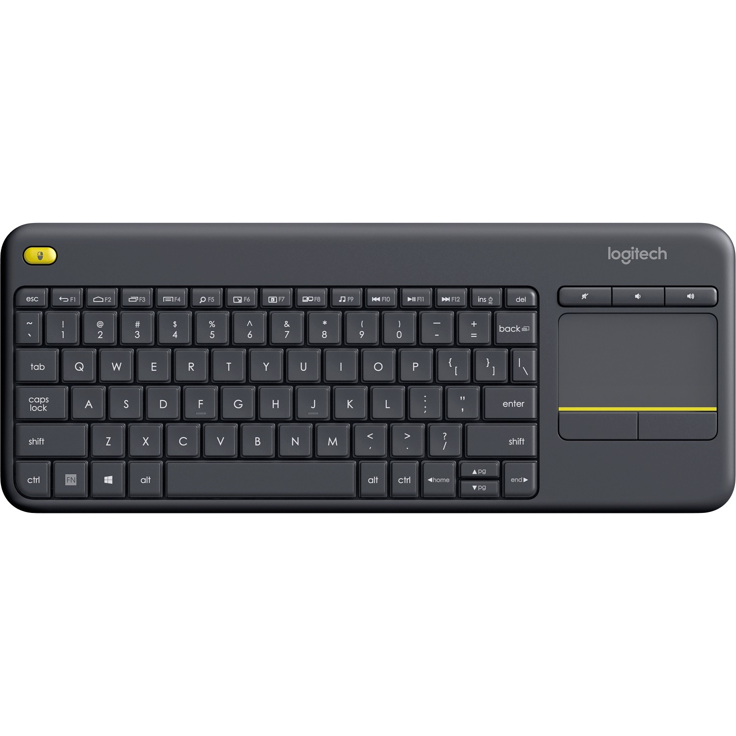 Клавіатура бездротова Logitech K400 Plus Black (920-007145)