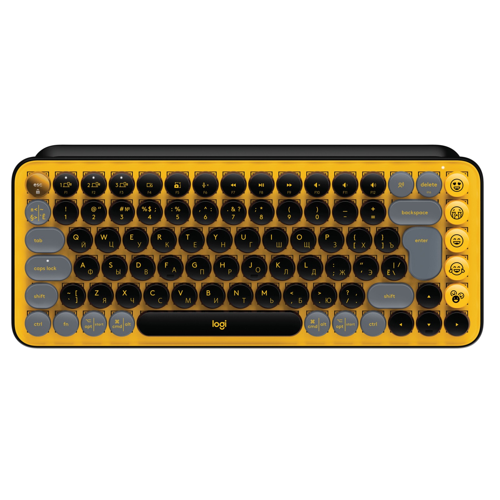 Клавiатура бездротова Logitech Pop Wireless Blast Yellow (920-010735)