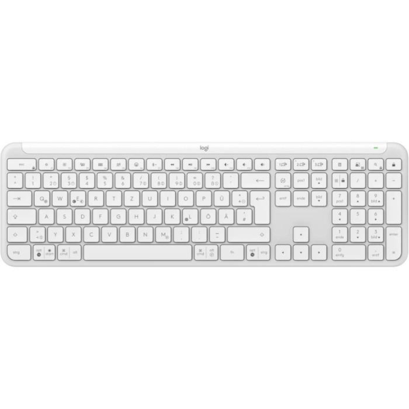 Клавiатура бездротова Logitech Signature Slim K950 US OffWhite USB (920-012466)