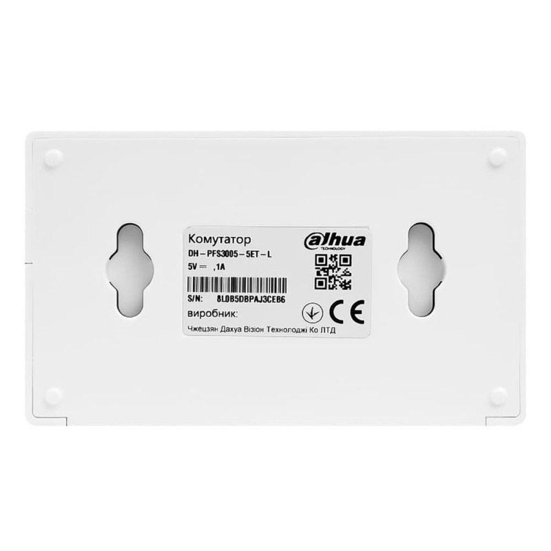 фото Комутатор некерований Dahua Technology DH-PFS3005-5ET-L