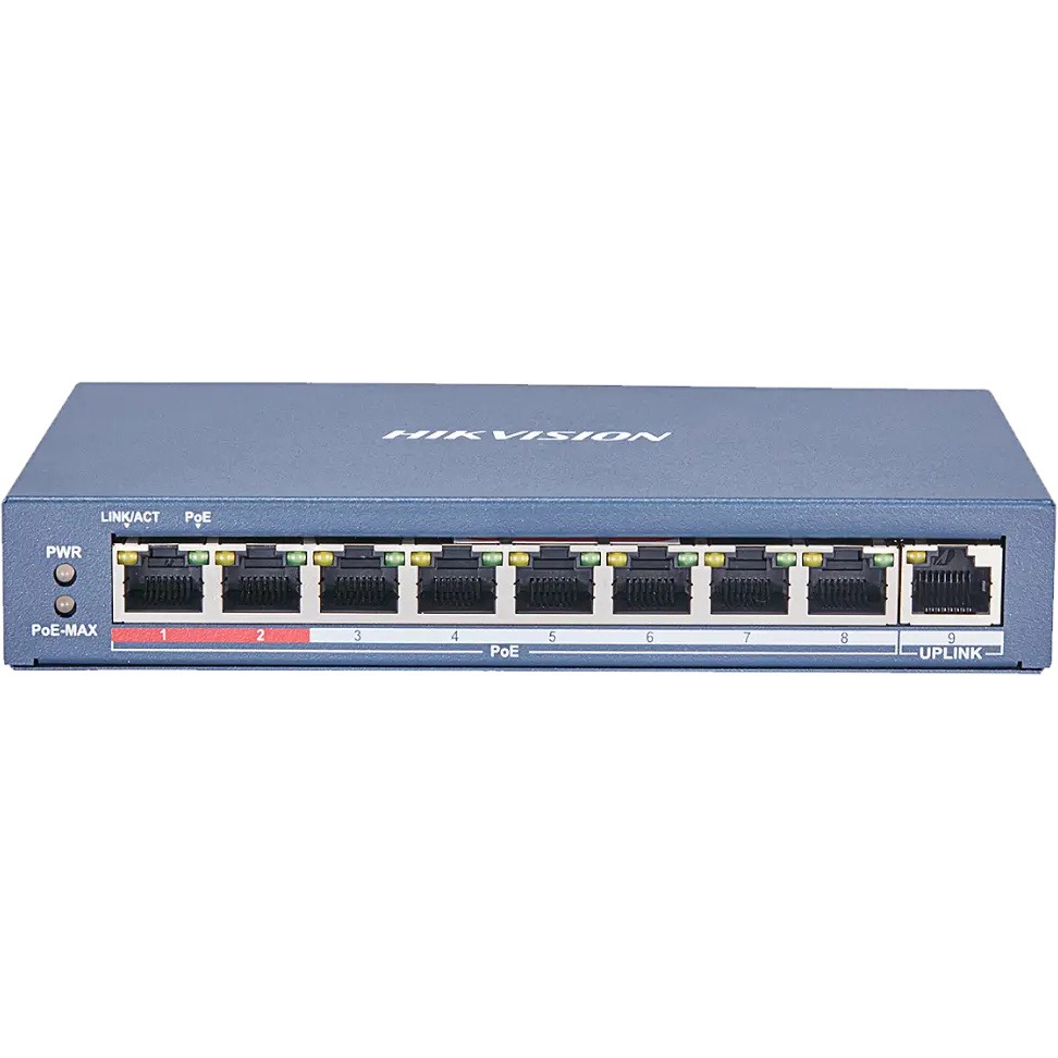 фото Комутатор некерований Hikvision DS-3E0109P-EC (DS-3E0109P-E(C))