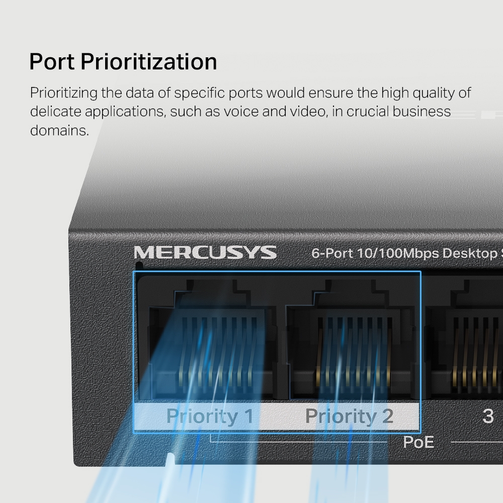 Комутатор Mercusys MS106LP 