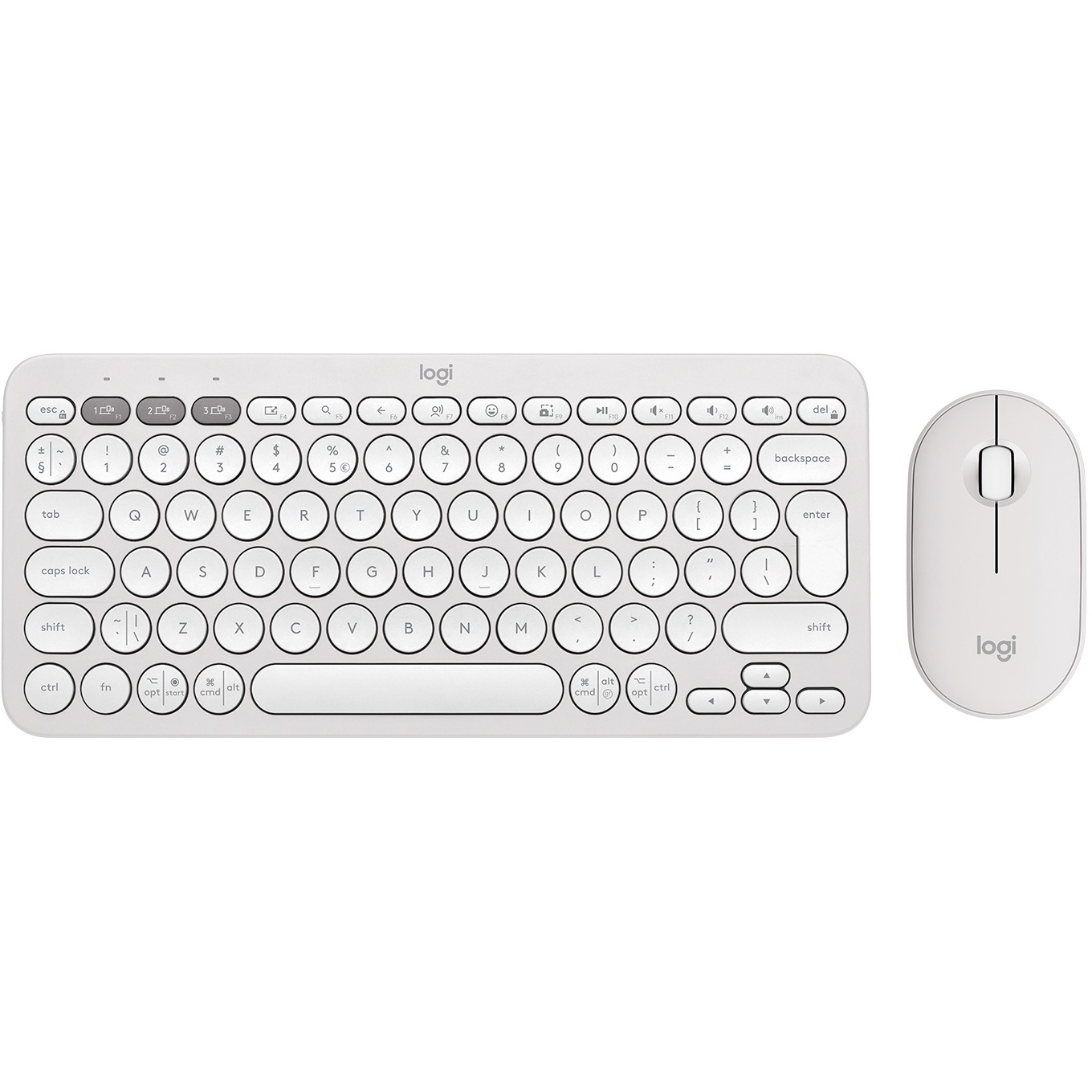 Комплект (клавіатура, миша) бездротовий Logitech Pebble 2 Combo White (920-012240)