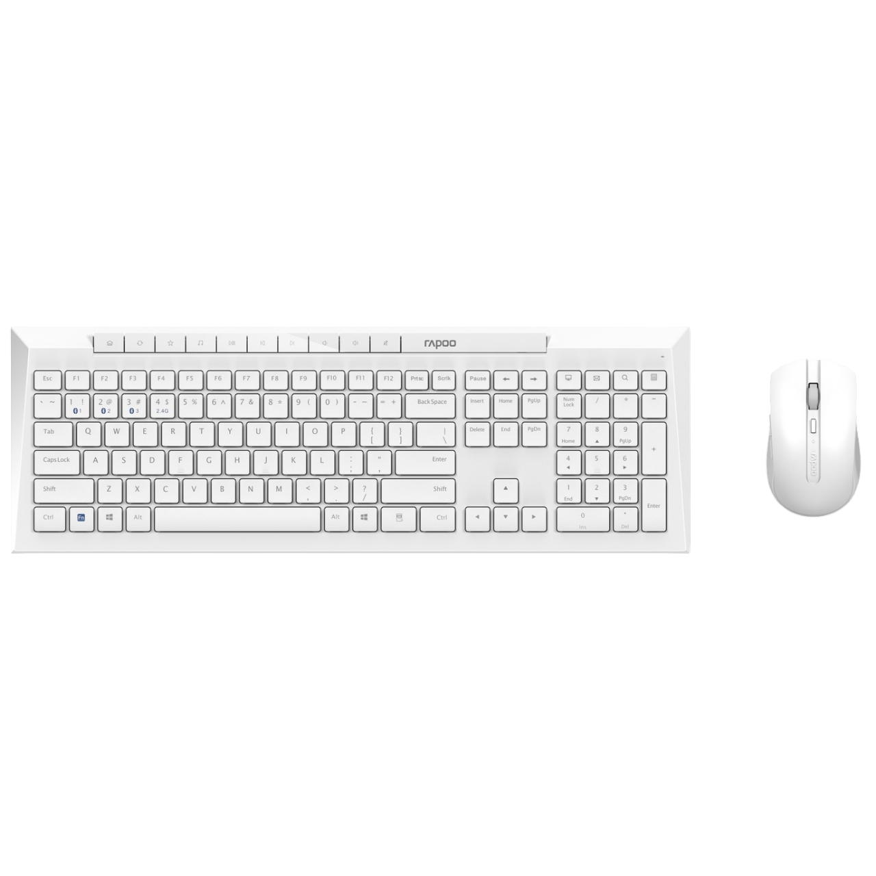 Комплект (клавіатура, мишка) бездротовий Rapoo 8210М Wireless White