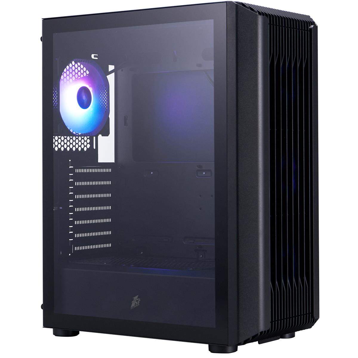 Корпус 1stPlayer H6-BK-4F7 Black без БЖ