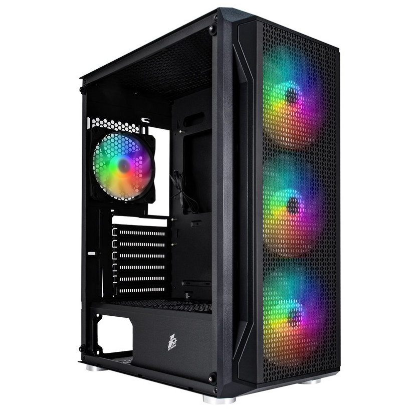 Корпус 1stPlayer X5-BK-4F1 Black без БЖ