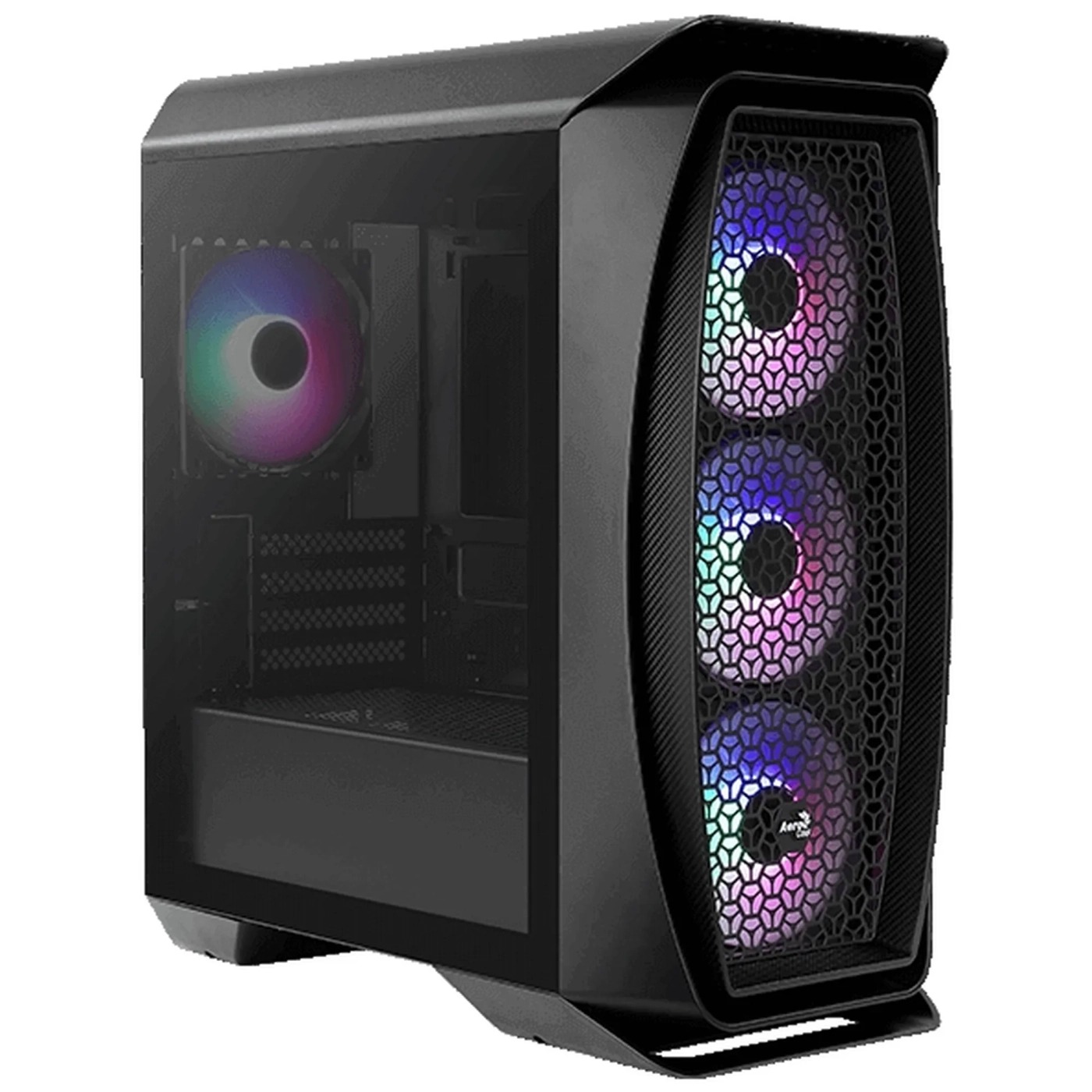 Корпус AeroCool Aero One Mini Frost-G-BK-v1 (ACCS-PB18043.11) Black без БЖ