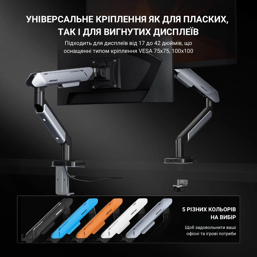 Кронштейн Anda Seat Stealth Pro II RGB 17"-42" Black (AD-W-A9X-1S-BB) (VESA100х100)