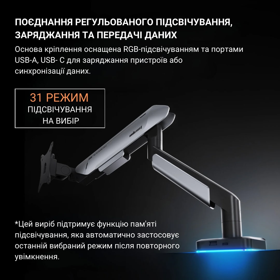 Кронштейн Anda Seat Stealth Pro II RGB 17"-42" Black (AD-W-A9X-1S-BB) (VESA100х100)