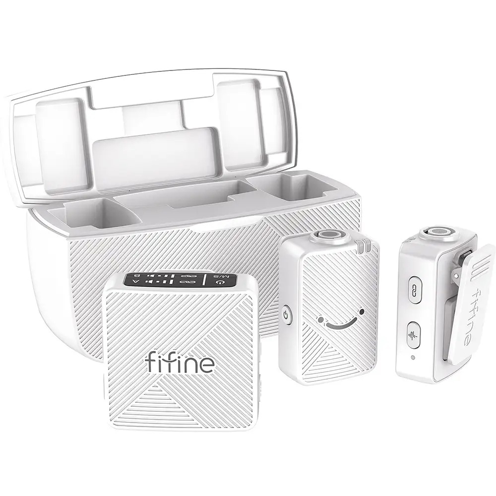 фото Мікрофонна радіосистема для смартфона Fifine M9W White