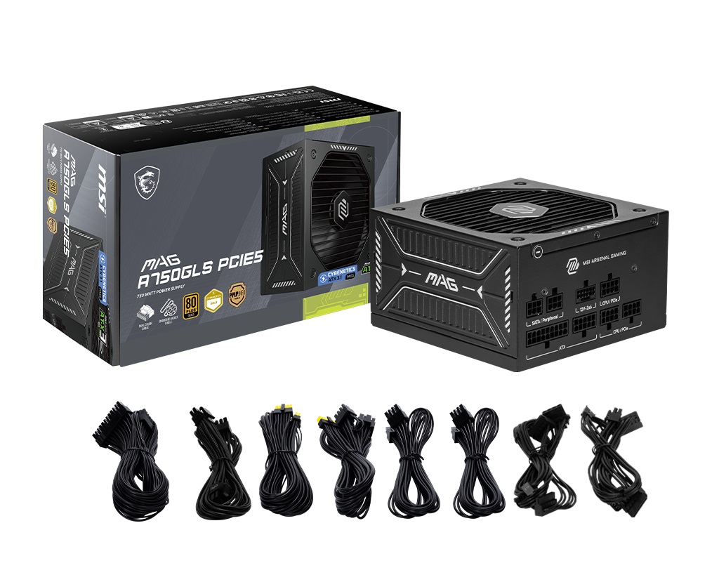 Блок питания MSI MAG A750GLS PCIE5 750W Блок питания MSI MAG A750GLS PCIE5 750W
