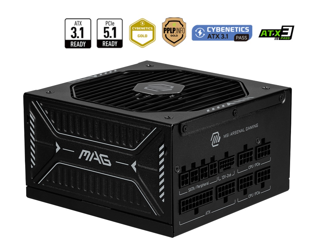 Блок питания MSI MAG A850GLS PCIE5 850W Блок питания MSI MAG A850GLS PCIE5 850W