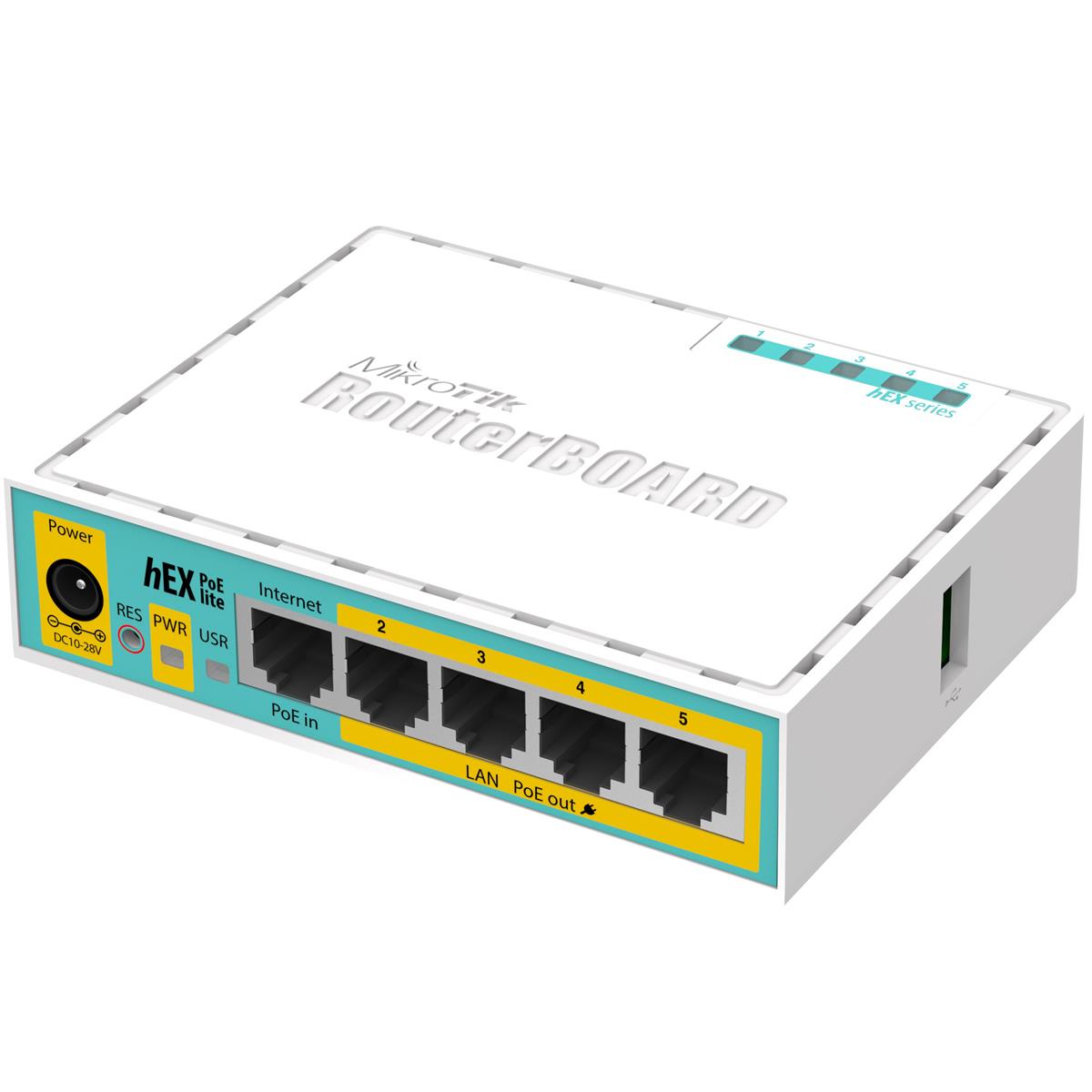 Маршрутизатор MikroTik RB750UPr2 hEX PoE lite Бездротовий 100 Мбіт/с PoE