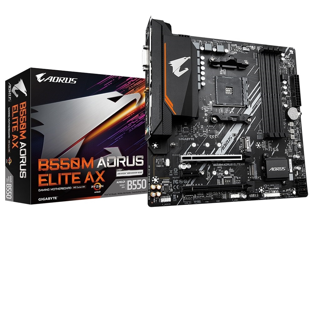 Материнська плата Gigabyte B550M Aorus Elite AX Socket AM4