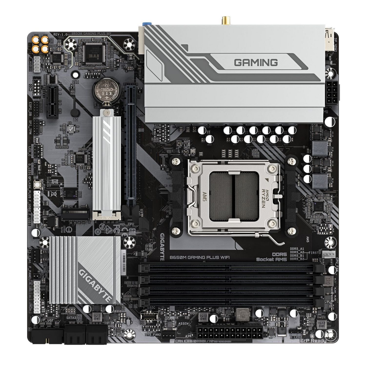 Материнська плата Gigabyte B650M Gaming Plus WiFi Socket AM5 Материнська плата Gigabyte B650M Gaming Plus WiFi Socket AM5