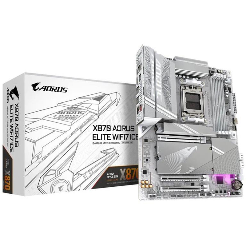 Материнська плата Gigabyte X870 Aorus Elite WiFi7 Ice Socket AM5 Материнська плата Gigabyte X870 Aorus Elite WiFi7 Ice Socket AM5