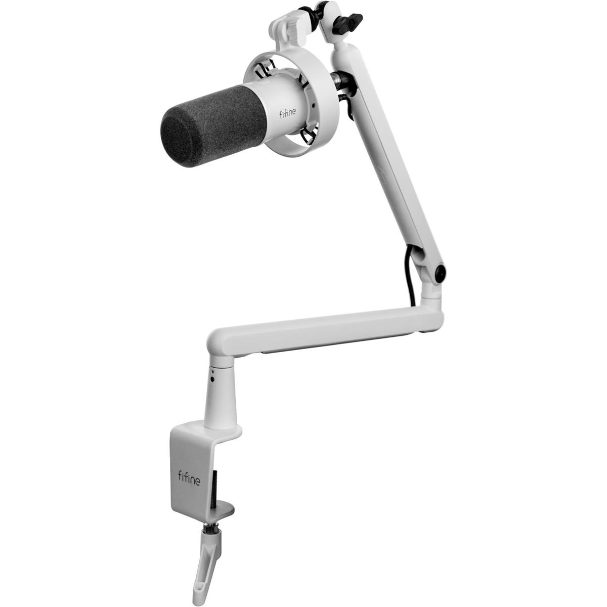 фото Мікрофон студійний/ для стрімінгу, подкастів Fifine T688W White