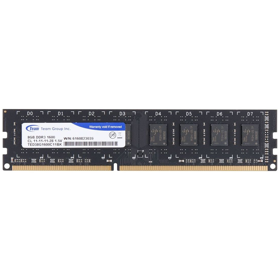 Модуль пам`ятi DDR3 8GB/1600 Team Elite (TED38G1600C1101)