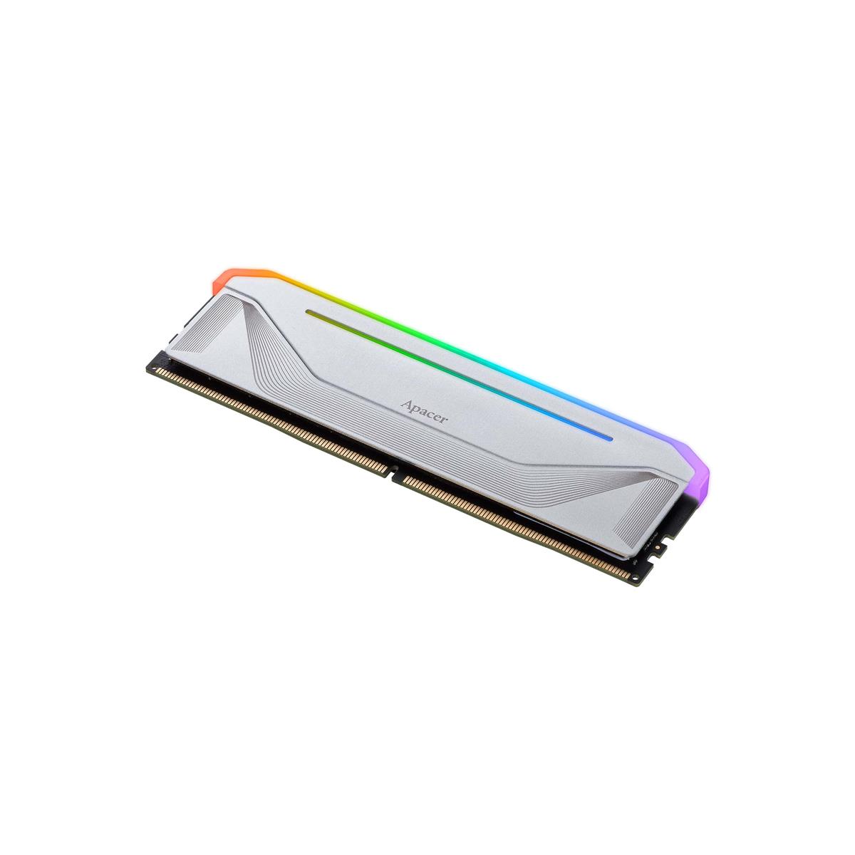 Модуль пам`ятi DDR5 2x16GB/5600 Apacer NOX RGB Silver (AH5U32G56C522NWAA-2)