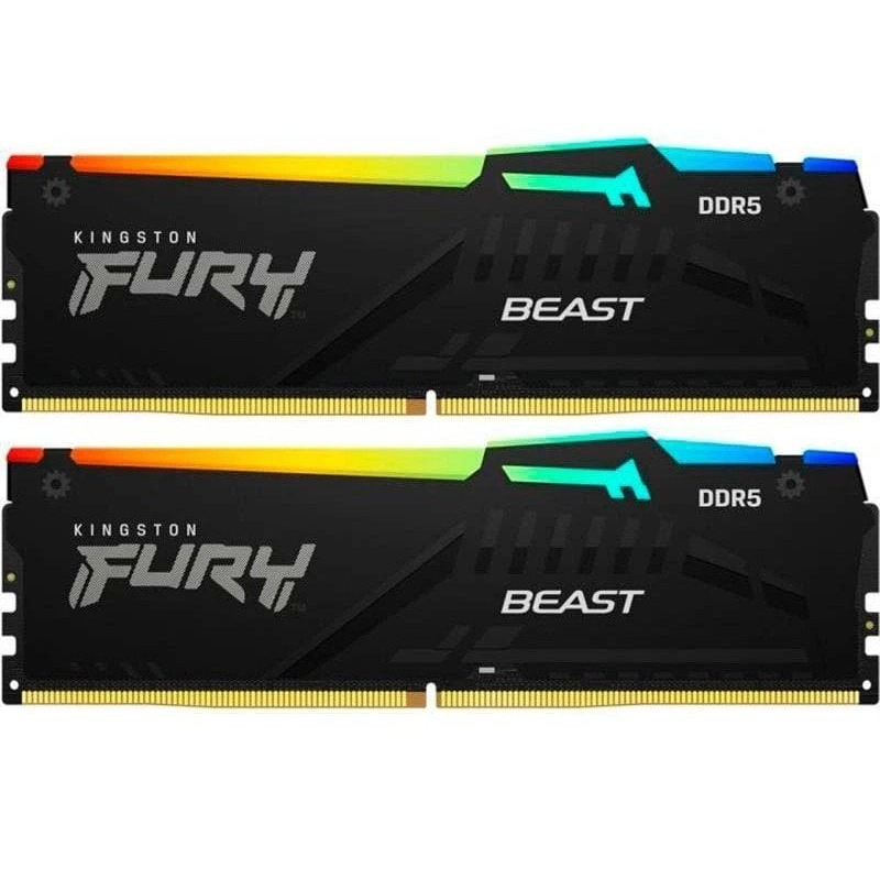 Модуль пам`яті DDR5 2x8GB/5600 Kingston Fury Beast RGB Black (KF556C36BBEAK2-16)