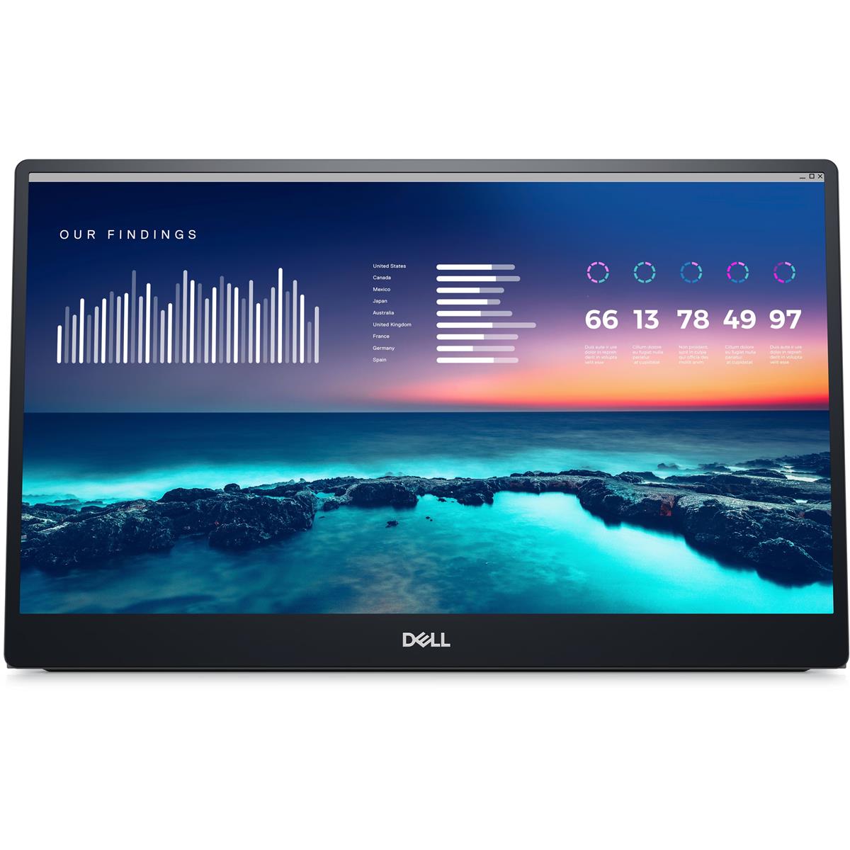 Монiтор Dell 14" P1424H (210-BHQQ) IPS Black/Silver