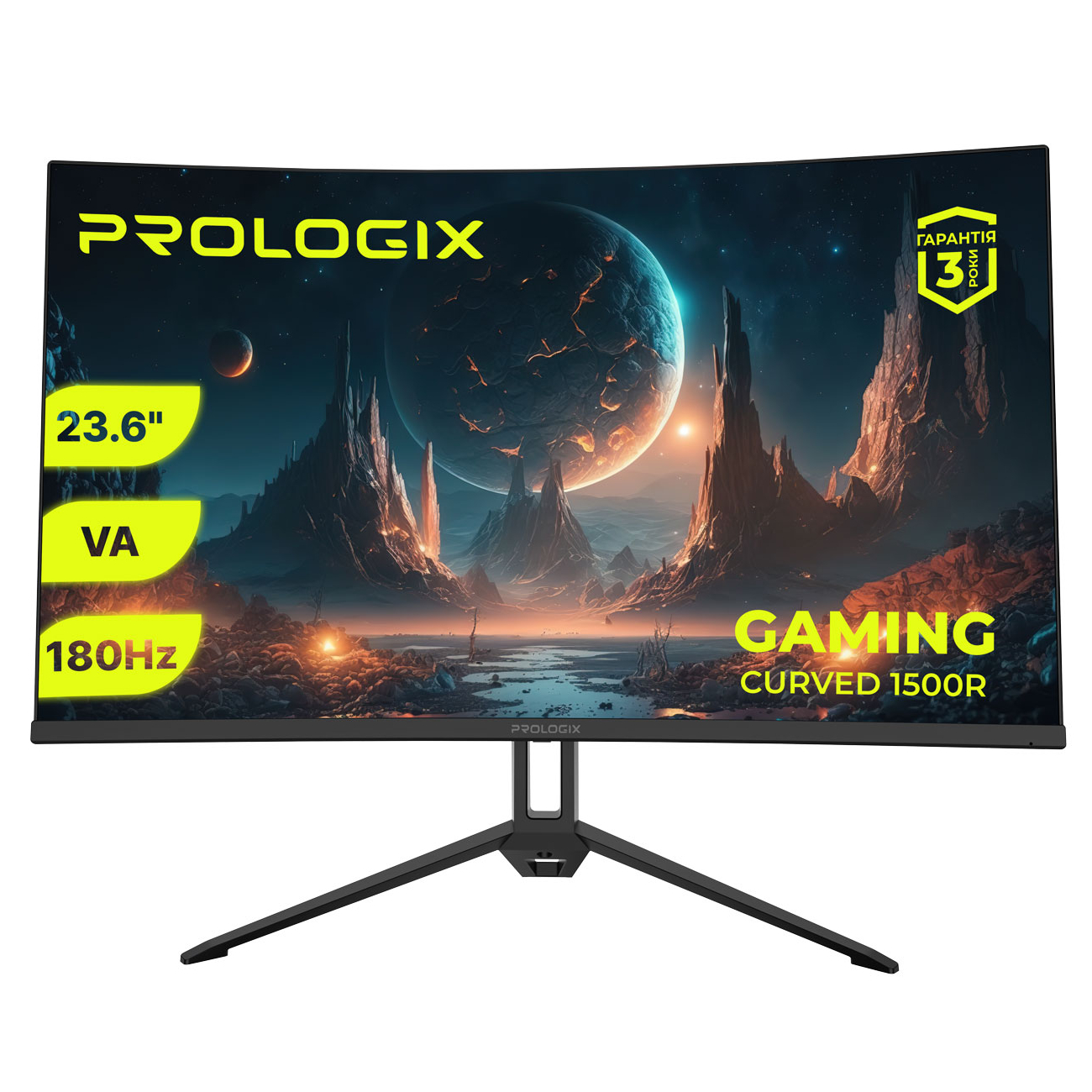 Монітор Prologix Gaming 23.6" GM2324C VA Black Curved 180Hz