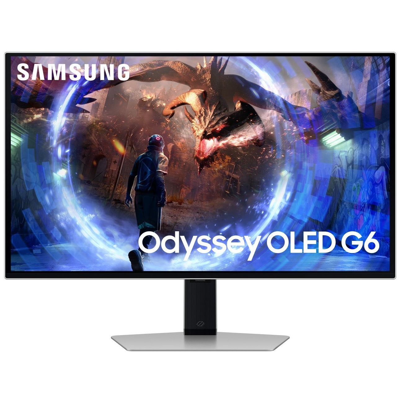 Монiтор Samsung 27" Odyssey G6 LS27DG600 (LS27DG600SIXCI) OLED Silver 360Hz