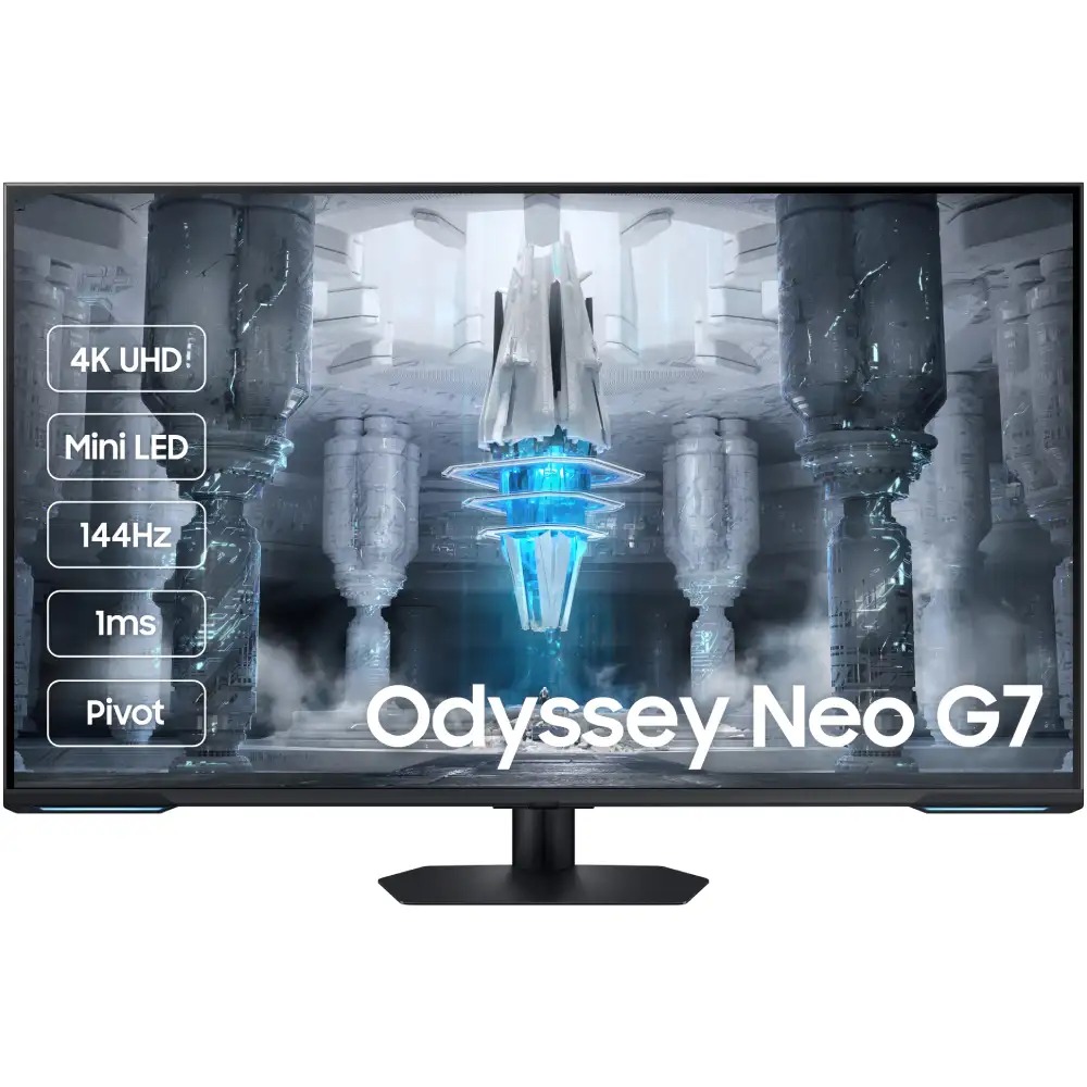 Монiтор Samsung 43" Odyssey Neo G7 Smart (LS43CG700NIXUA) VA Black/White