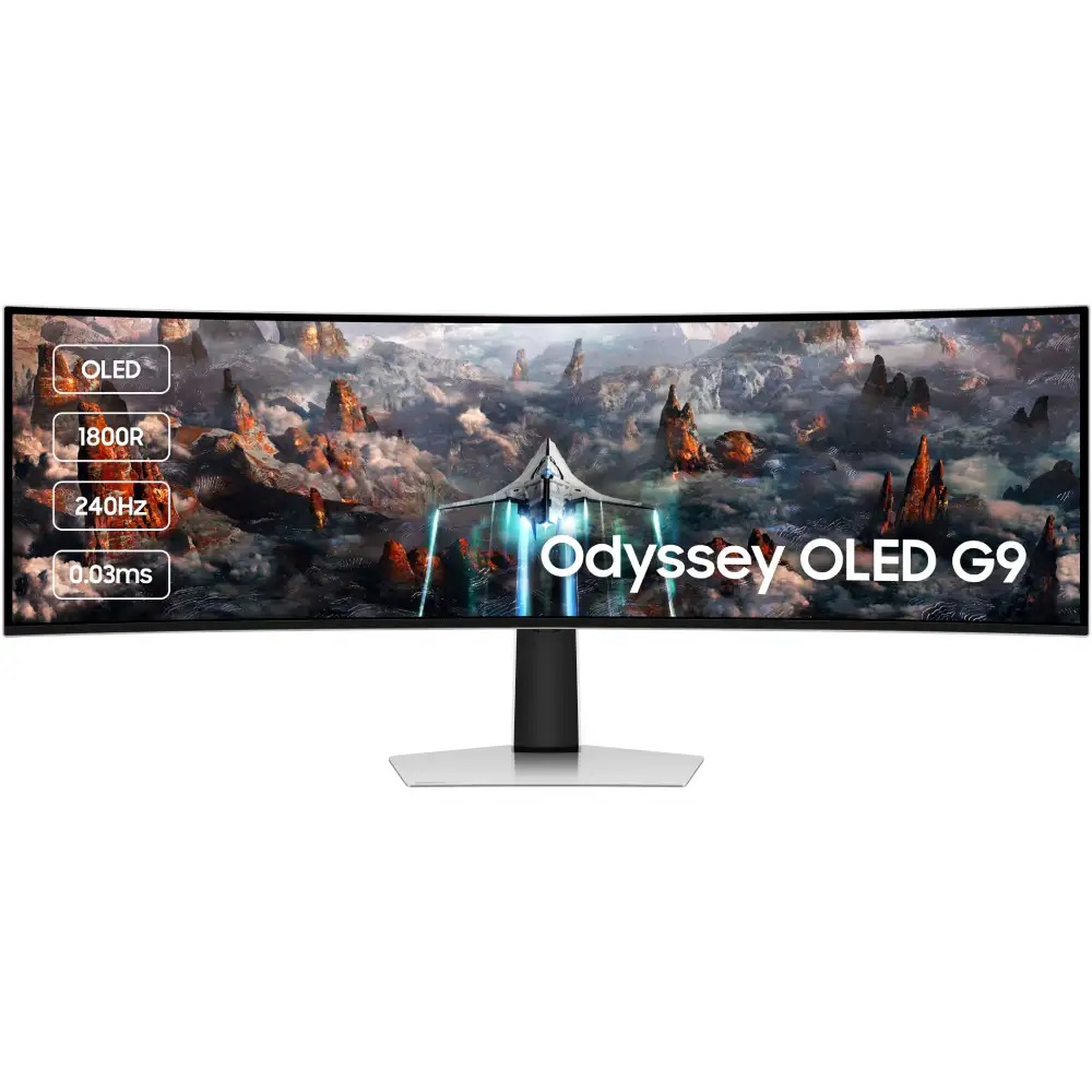 Монітор Samsung 49" Odyssey OLED G9 (LS49CG930SIXCI) Black/White Curved