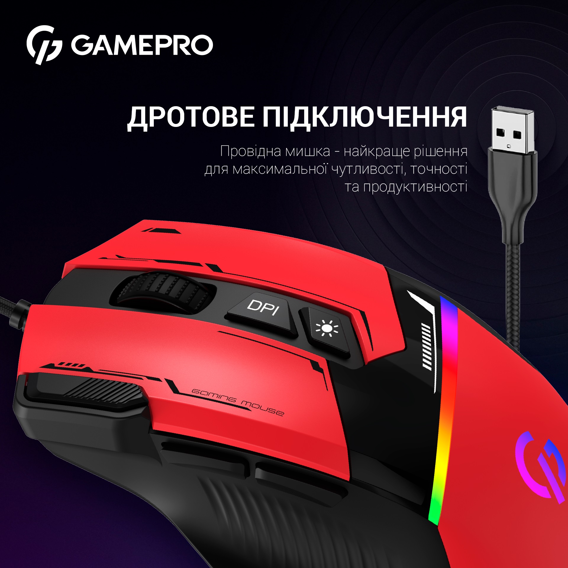 Миша GamePro GM300R Red